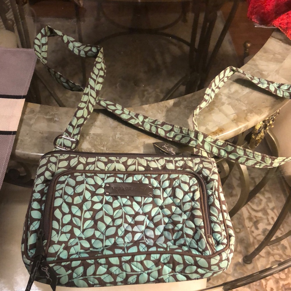 Vera Bradley Green and Brown Crossbody Bag
